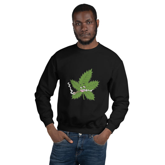 Sweat-shirt unisexe feuille de mauvaises herbes