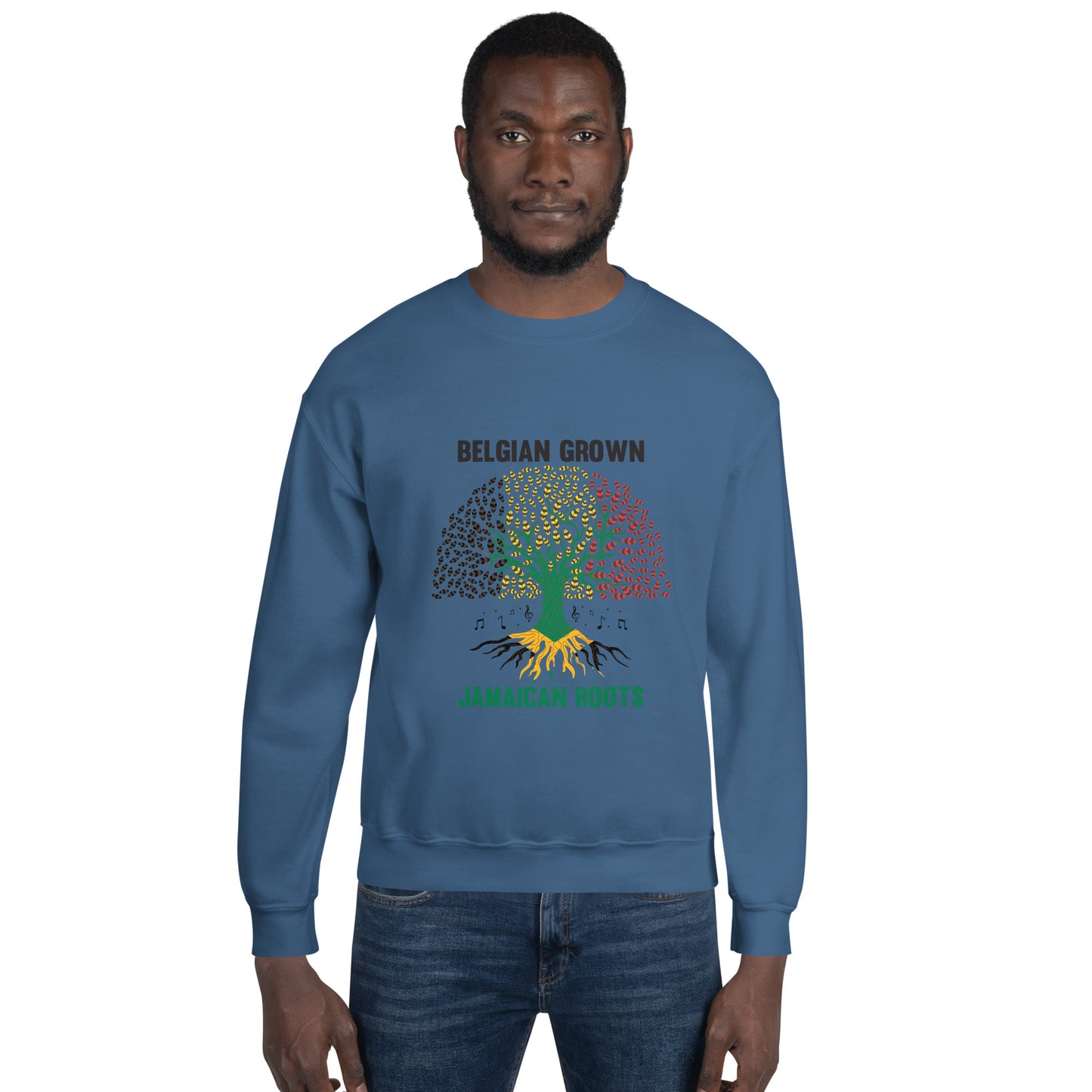 Belgisch gegroeid, Jamaicaanse Roots Unisex Sweatshirt