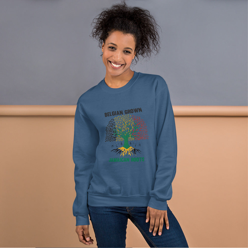 Sweat-shirt unisexe cultivé en Belgique, racines jamaïcaines