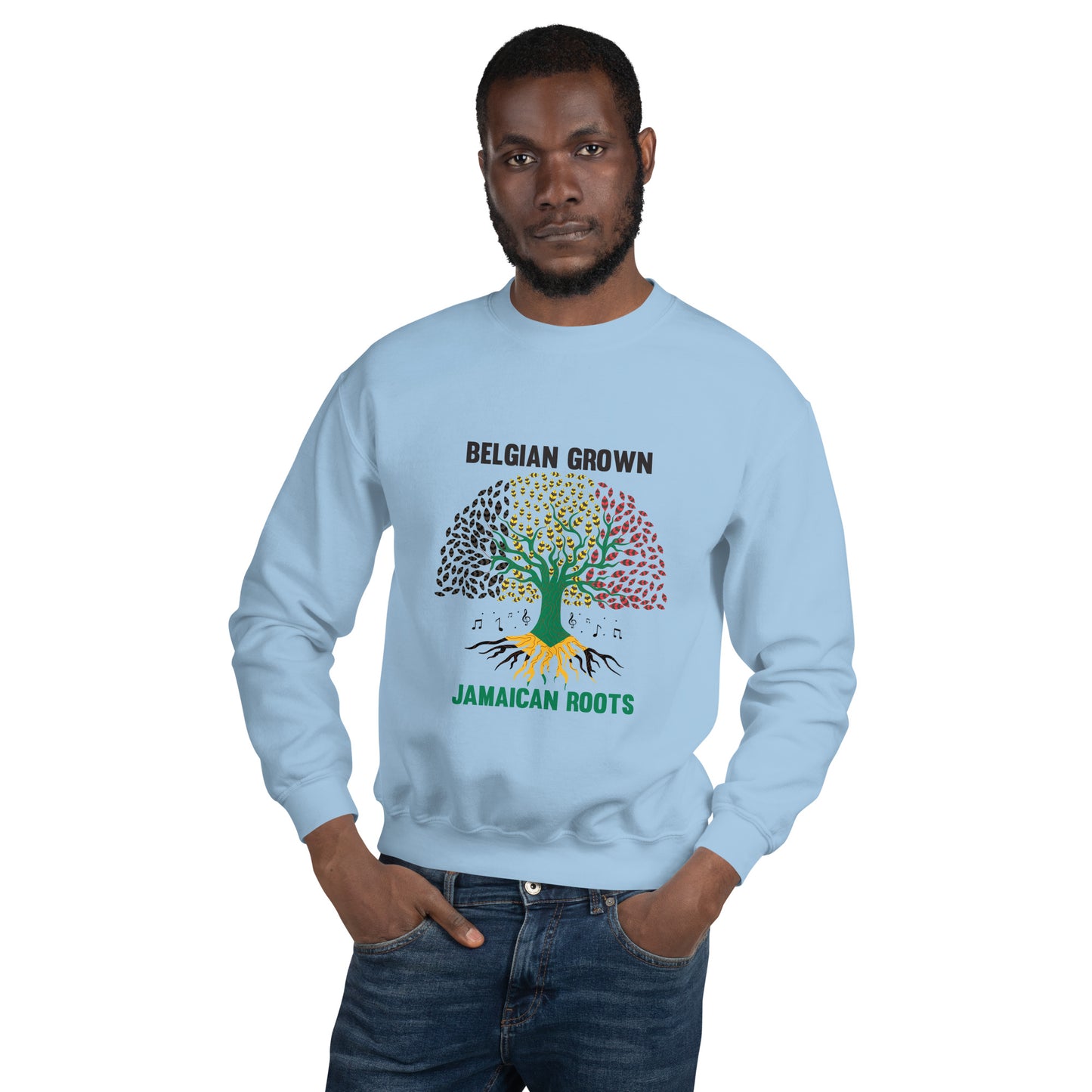 Belgian Grown, Jamaican Roots Unisex Sweatshirt