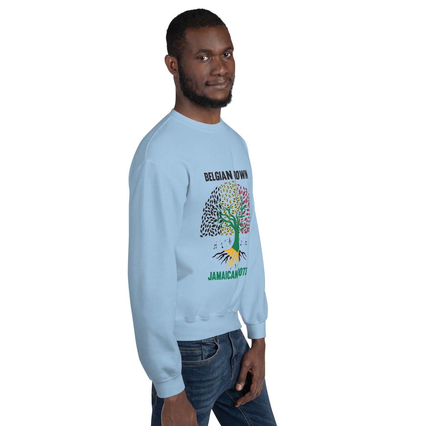 Sweat-shirt unisexe cultivé en Belgique, racines jamaïcaines