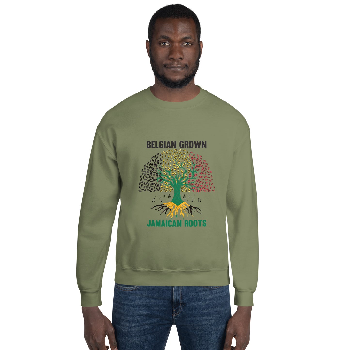 Belgian Grown, Jamaican Roots Unisex Sweatshirt