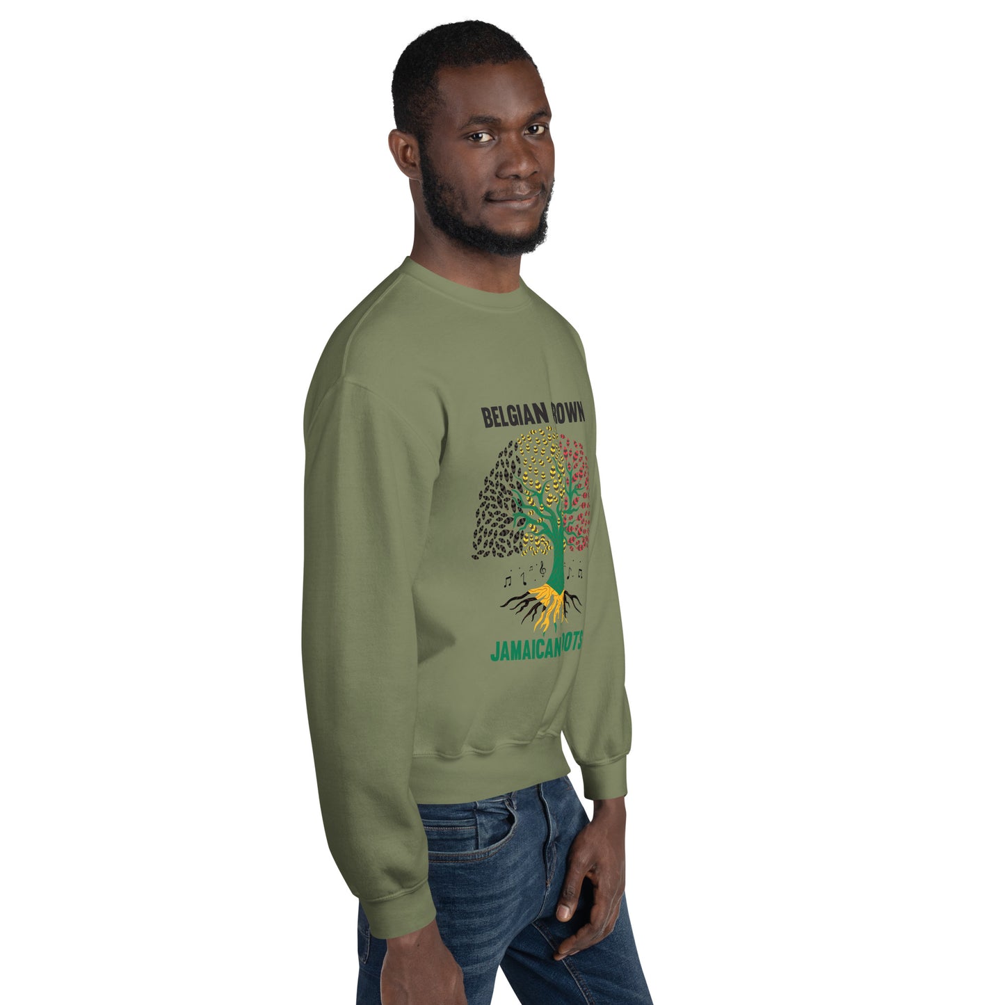 Sweat-shirt unisexe cultivé en Belgique, racines jamaïcaines