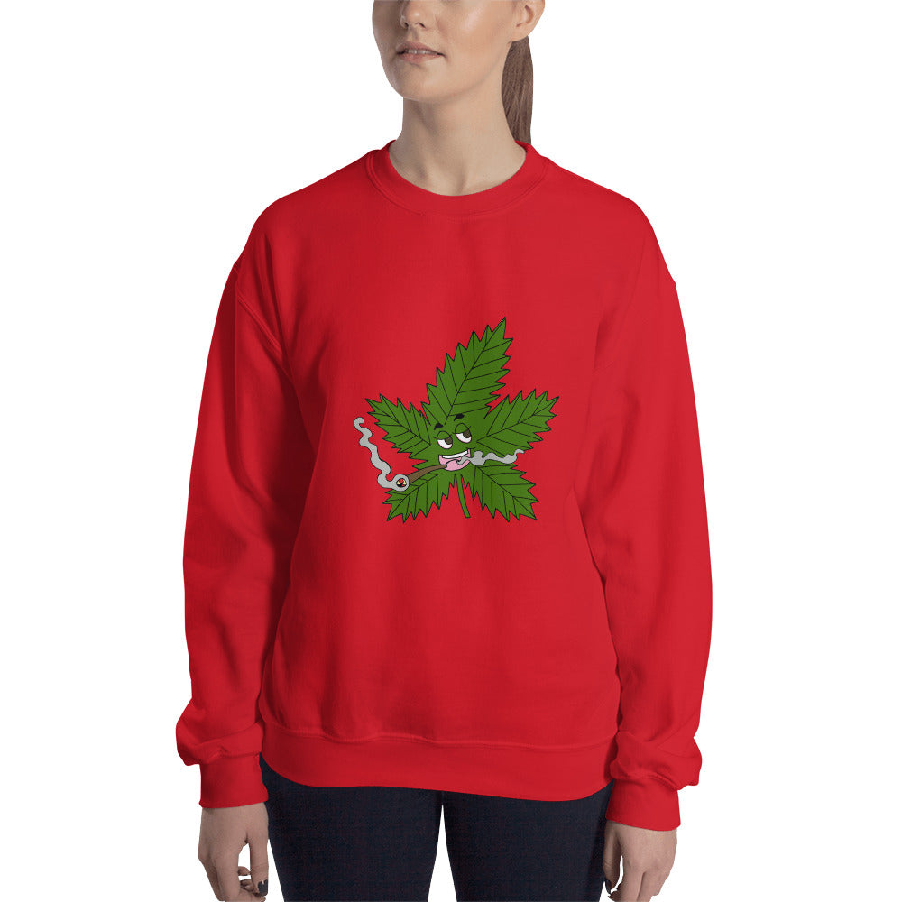 Sweat-shirt unisexe feuille de mauvaises herbes