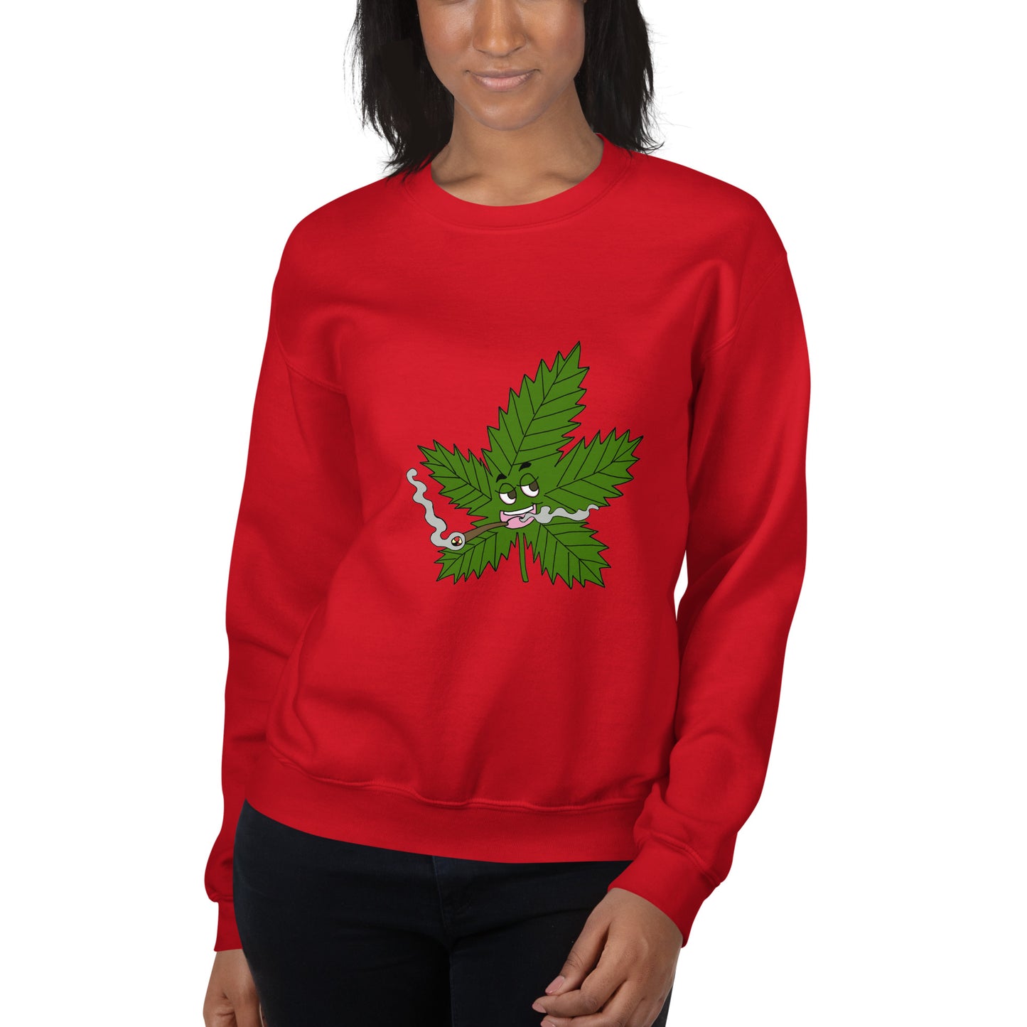 Sweat-shirt unisexe feuille de mauvaises herbes