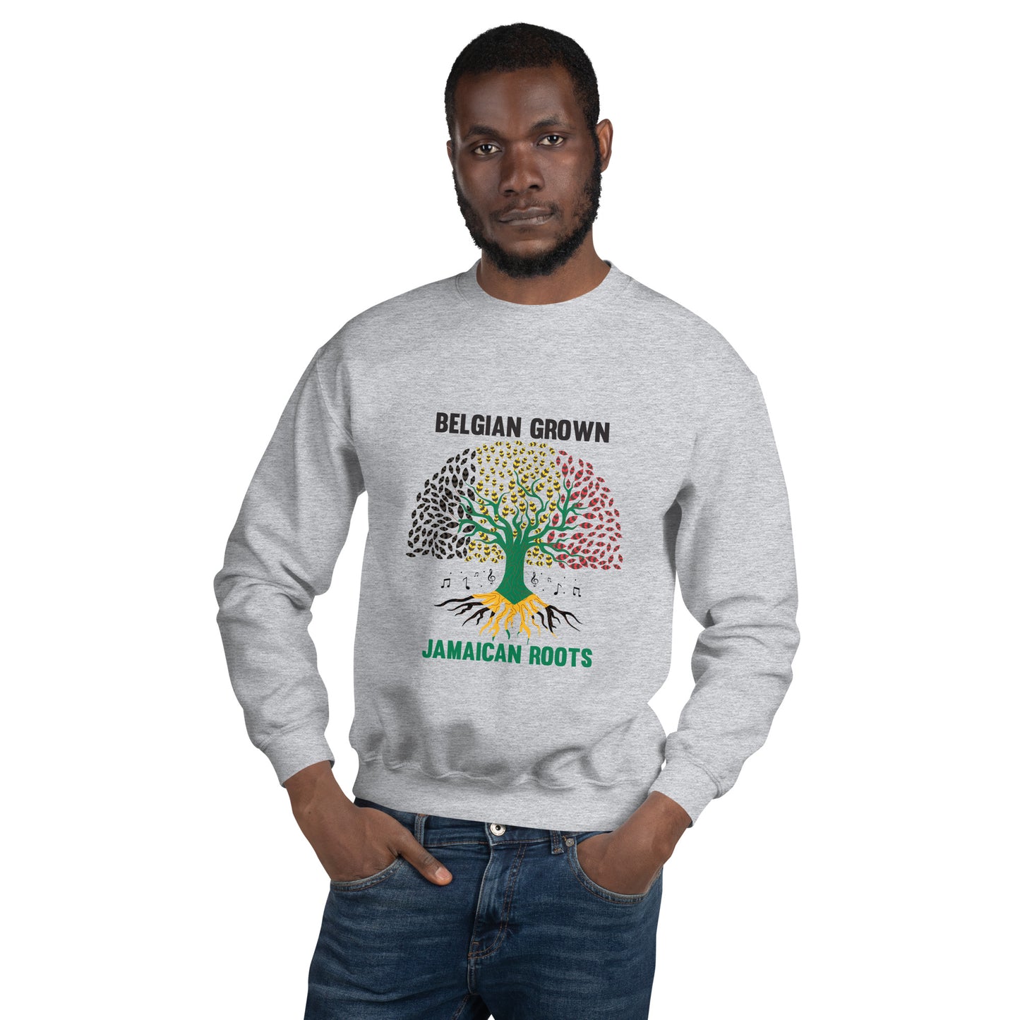 Belgisch gegroeid, Jamaicaanse Roots Unisex Sweatshirt