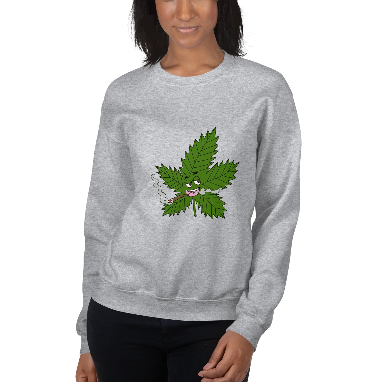 Sweat-shirt unisexe feuille de mauvaises herbes