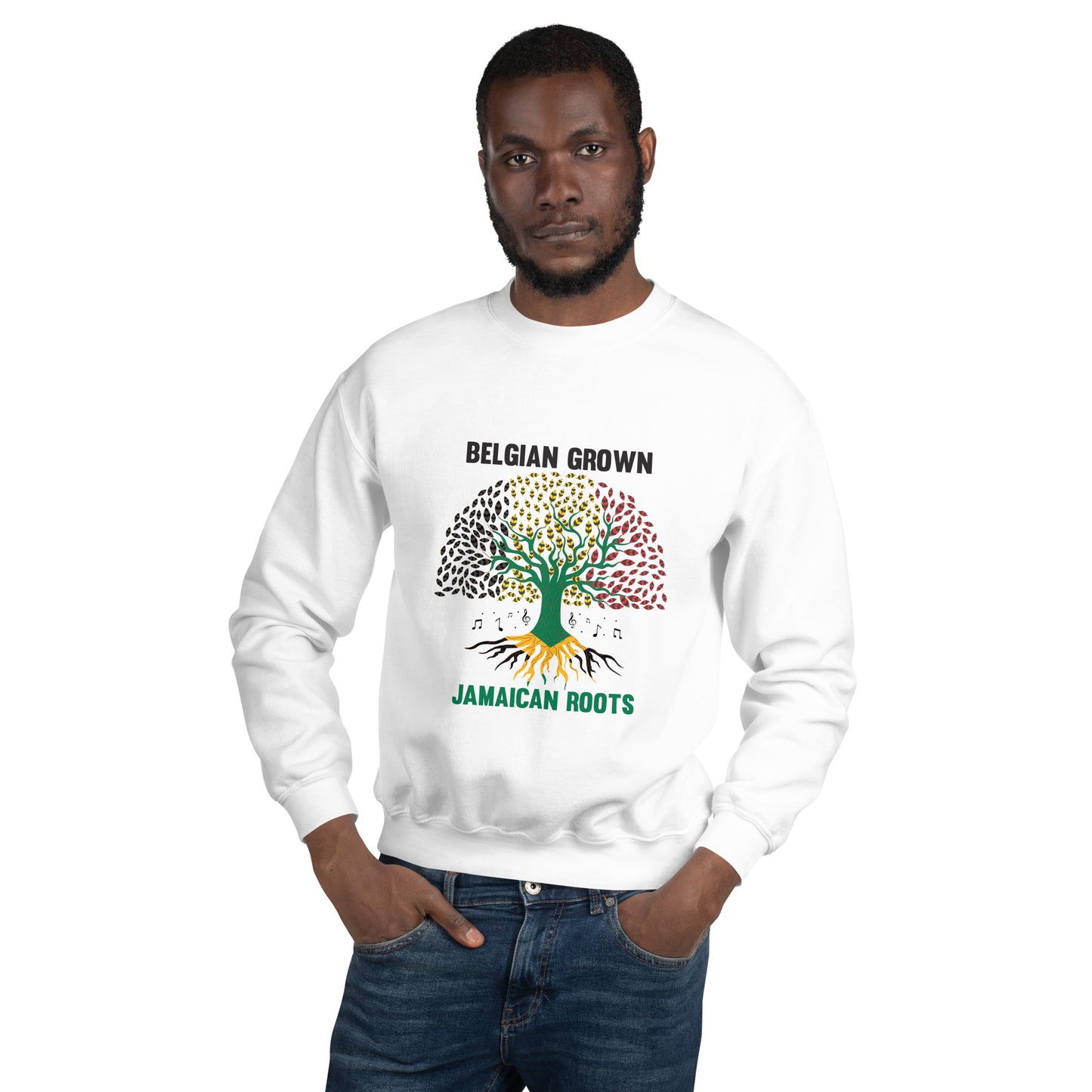 Belgisch gegroeid, Jamaicaanse Roots Unisex Sweatshirt