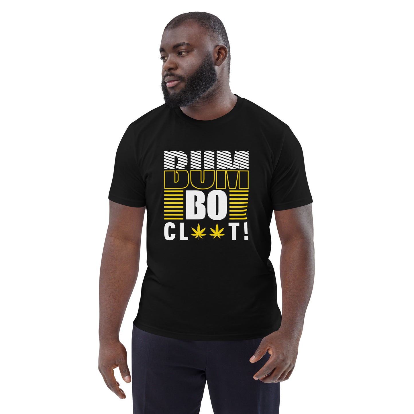 T-shirt en coton biologique unisexe jamaïcain Bumboclaat (Jaune)