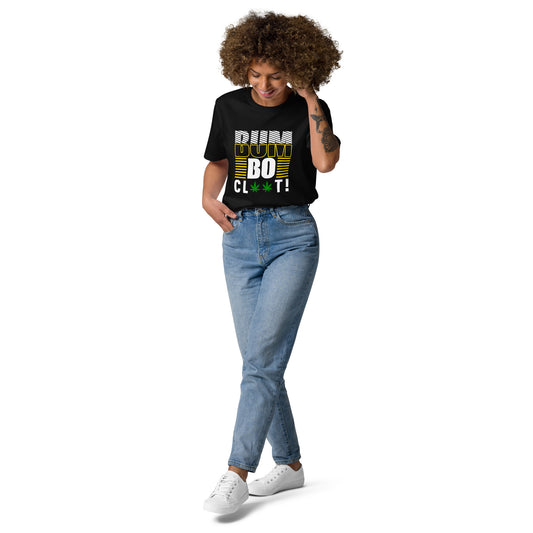 T-shirt en coton biologique unisexe jamaïcain Bumboclaat (Vert)