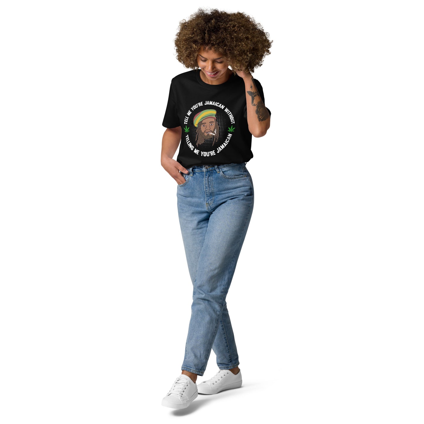 Unisex "Tell me you're Jamaican" organic cotton t-shirt