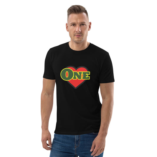 Unisex organic cotton "One Love" t-shirt