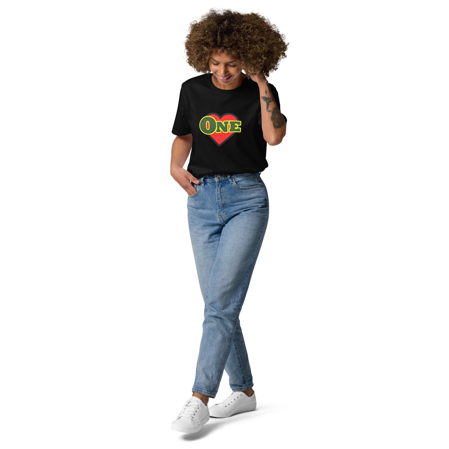 Unisex organic cotton "One Love" t-shirt