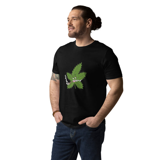 Unisex organic "weed leaf" cotton t-shirt