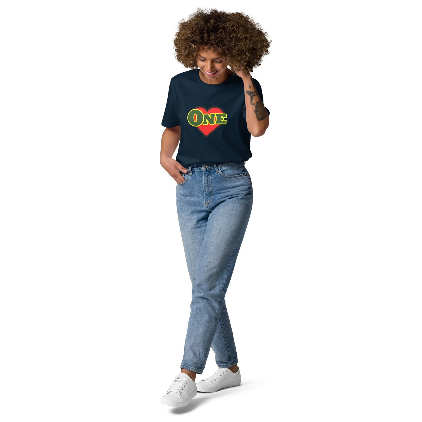 Unisex organic cotton "One Love" t-shirt