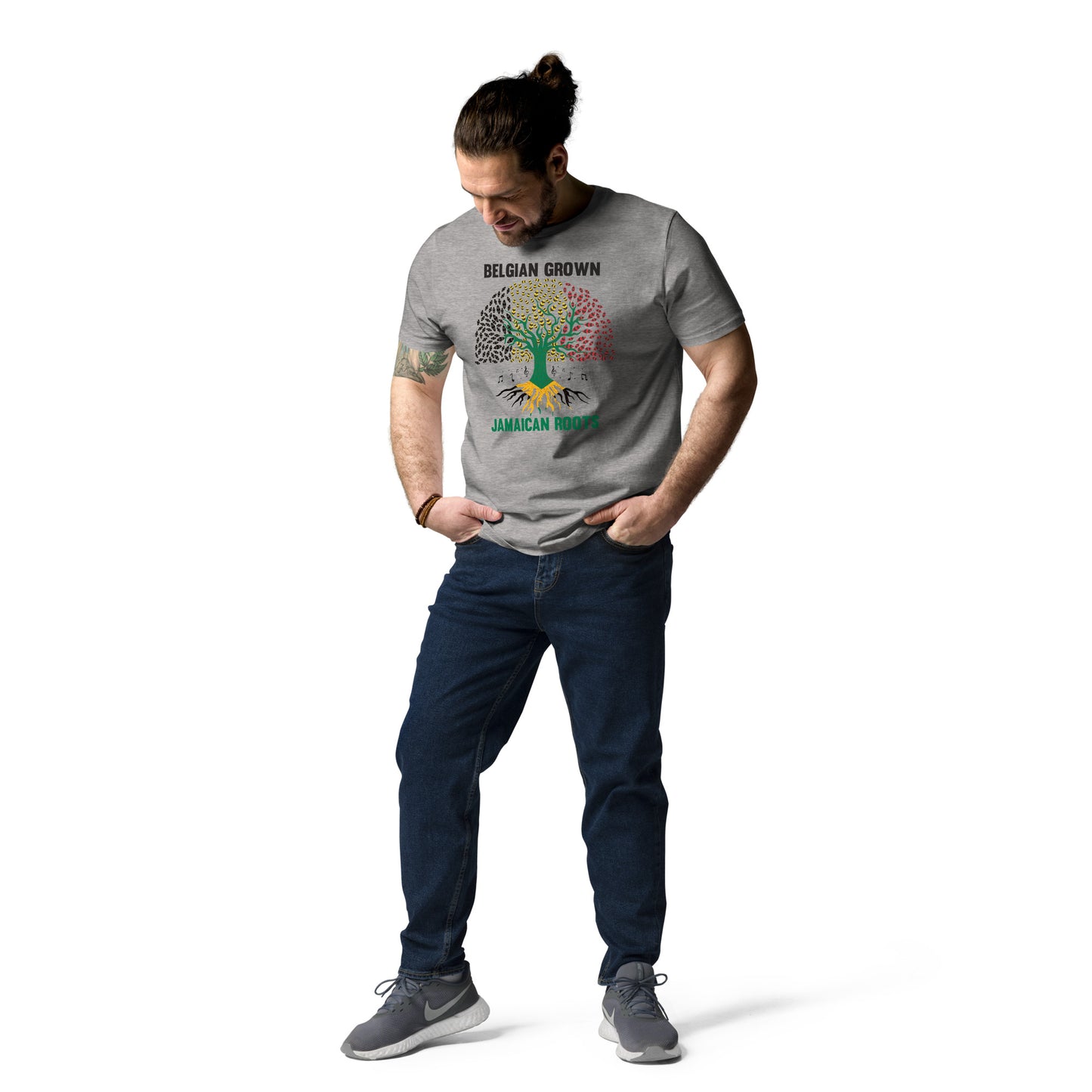 Belgisch gegroeid, Jamaicaanse Roots Unisex t-shirt