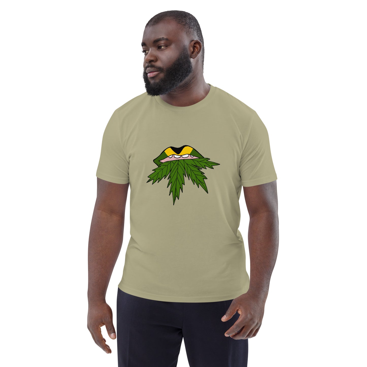 T-shirt unisexe en coton bio "Weed Lips"