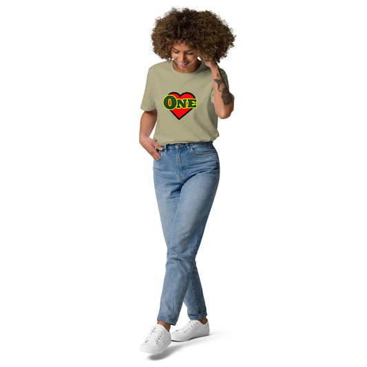 Unisex organic cotton "One Love" t-shirt