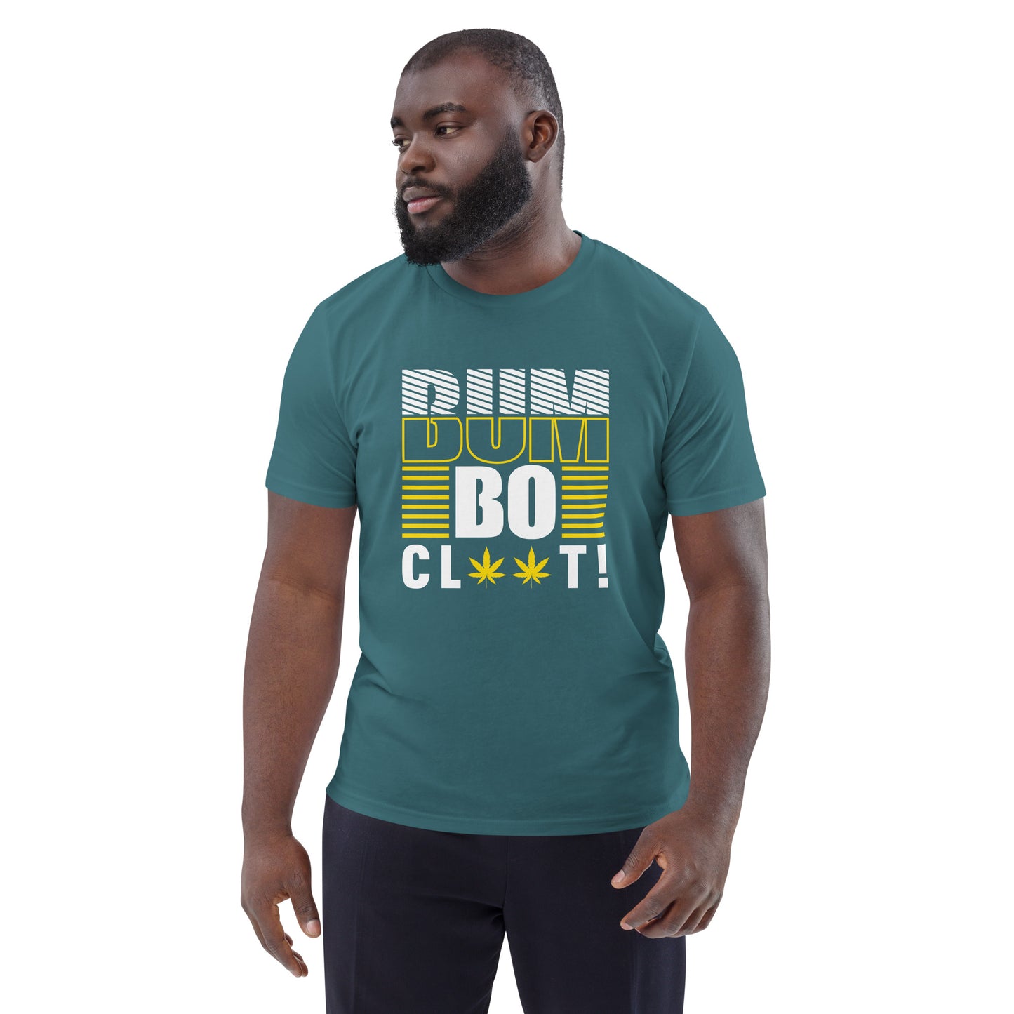 T-shirt en coton biologique unisexe jamaïcain Bumboclaat (Jaune)