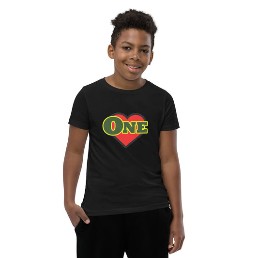 "One Love" T-shirt met korte mouwen voor jongeren