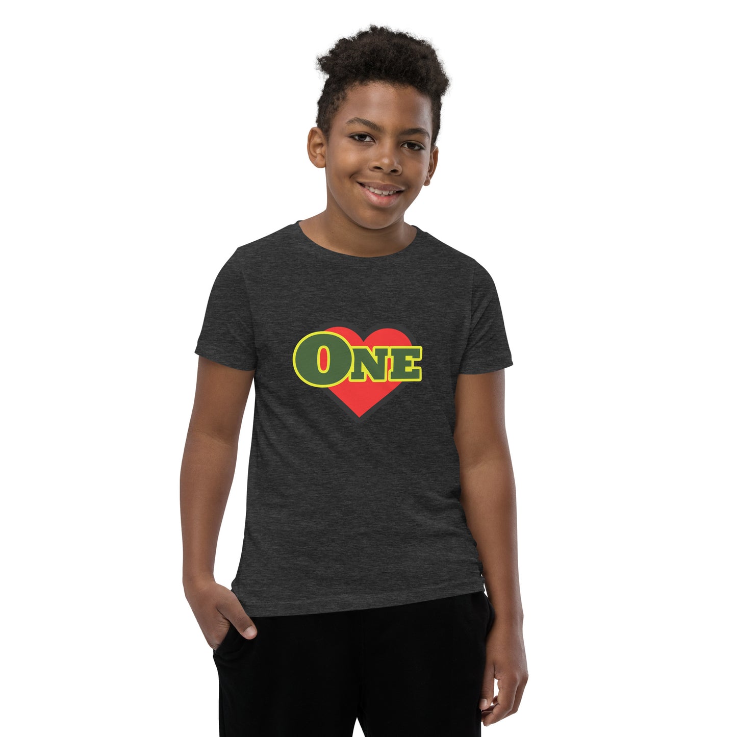 "One Love" T-shirt met korte mouwen voor jongeren