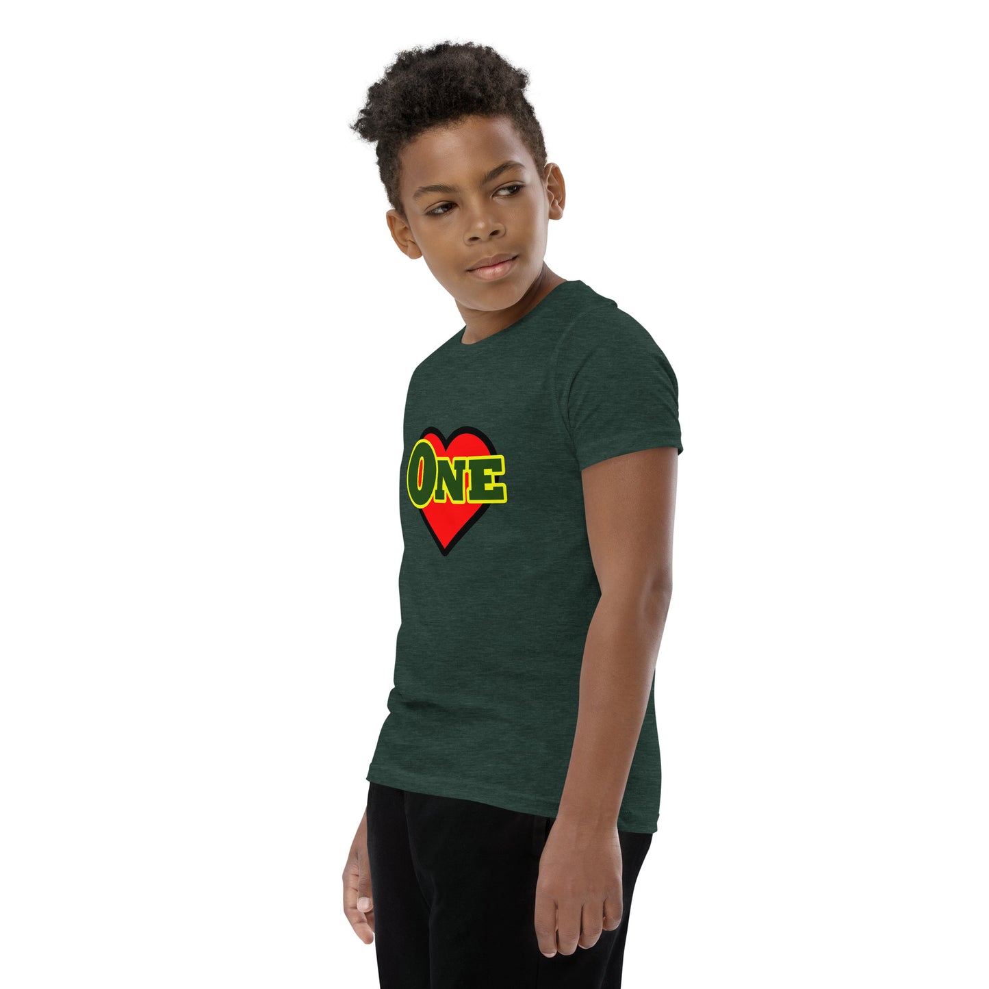 "One Love" T-shirt met korte mouwen voor jongeren