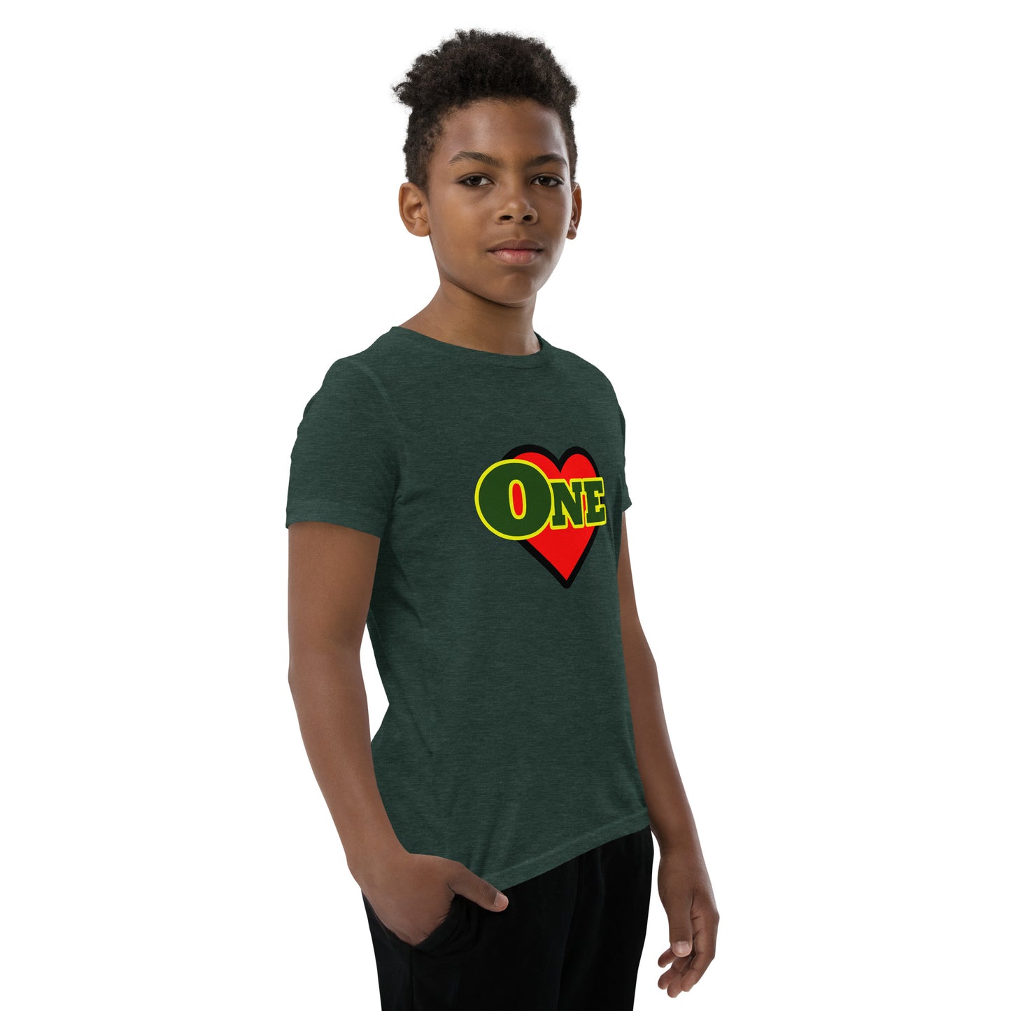 "One Love" T-shirt met korte mouwen voor jongeren