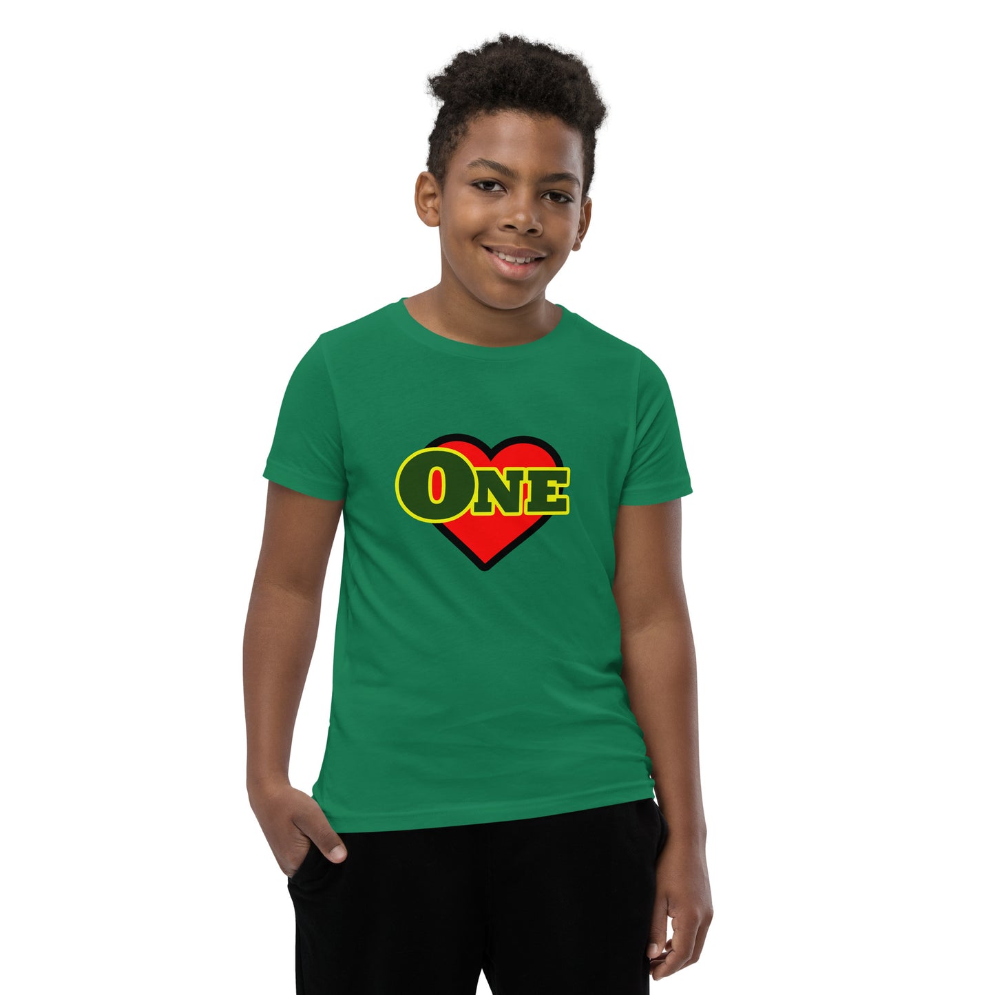 "One Love" T-shirt met korte mouwen voor jongeren