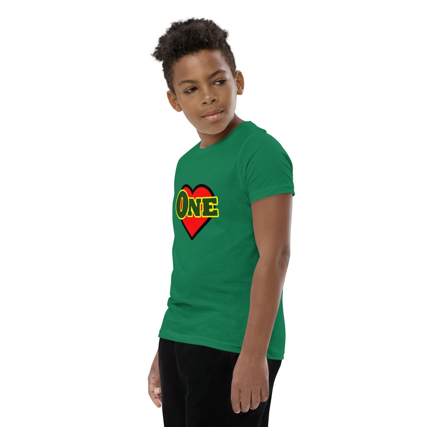 "One Love" T-shirt met korte mouwen voor jongeren