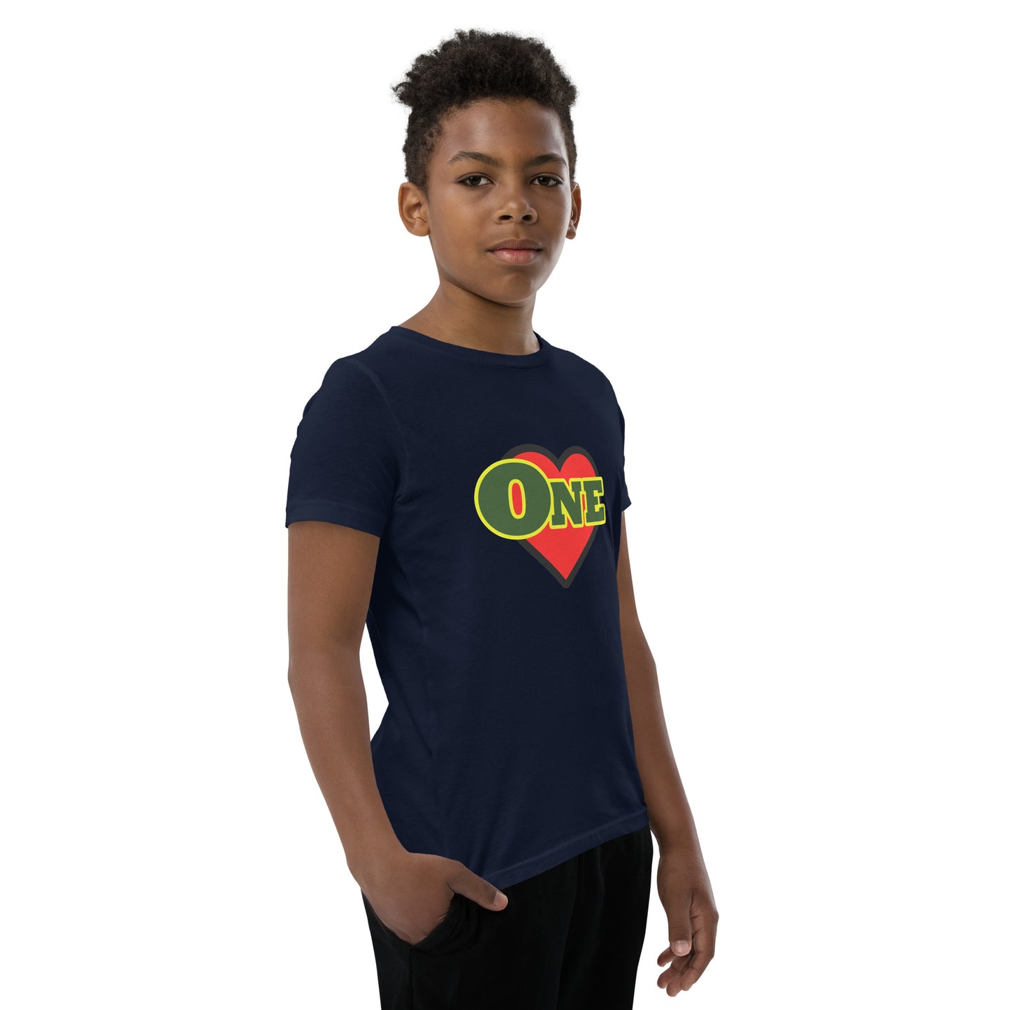 "One Love" T-shirt met korte mouwen voor jongeren