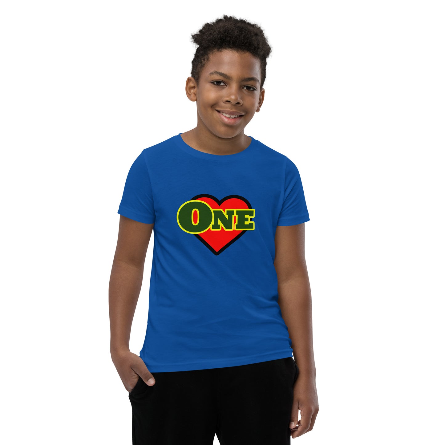 "One Love" T-shirt met korte mouwen voor jongeren