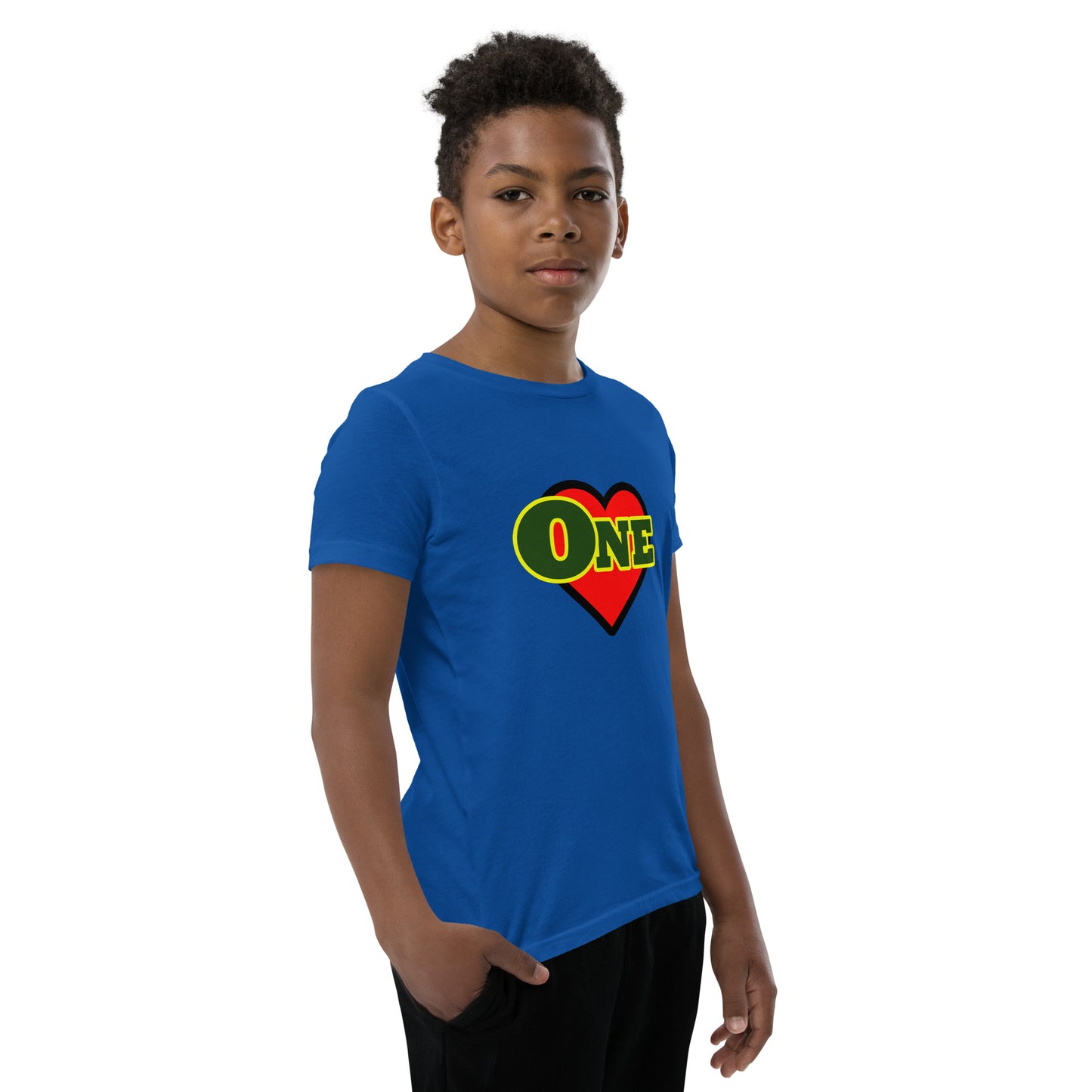 "One Love" T-shirt met korte mouwen voor jongeren